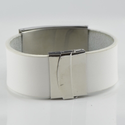 Amber bracelet for men with leather